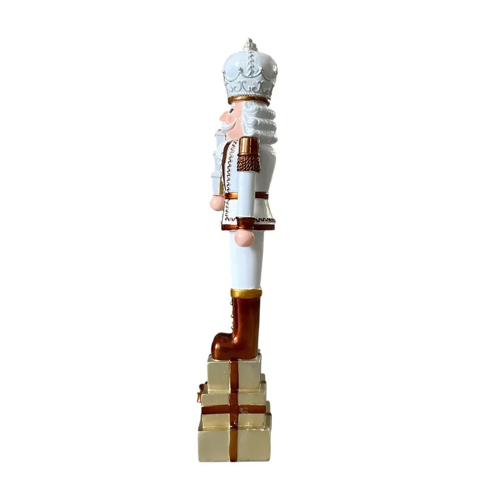 Gold & White Christmas Nutcracker King w/ Gifts 20